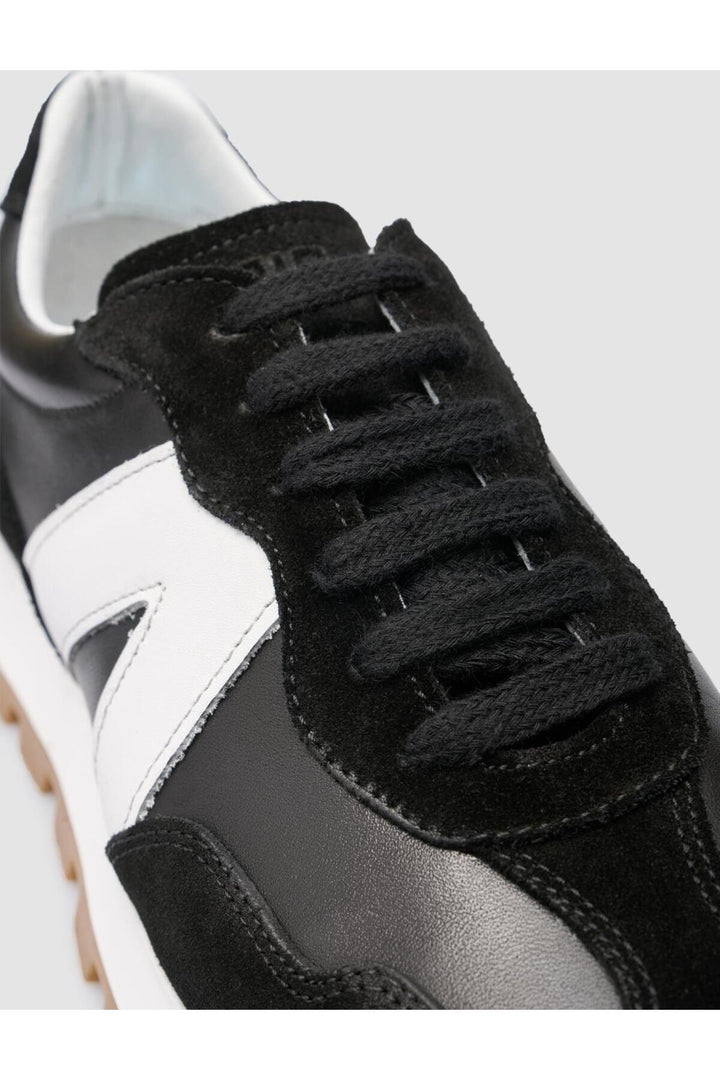 Cabani Shoes %100 Cuir Véritable Baskets Noires pour Femmes - Multicolore