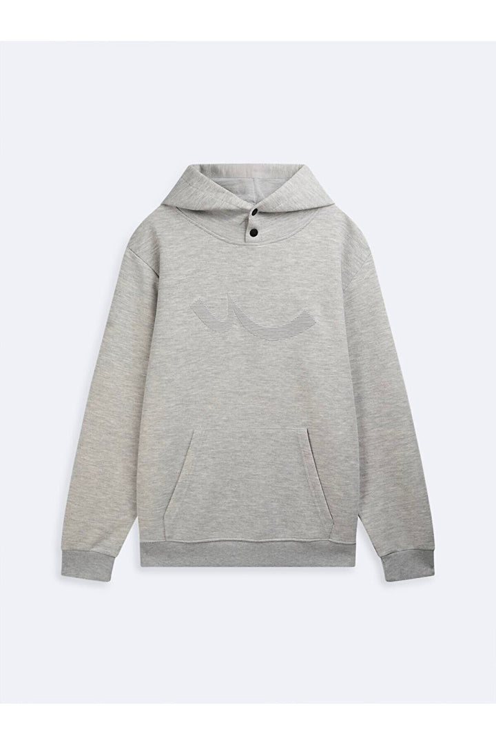 LTB Sweat-shirt gris à capuche et manches longues