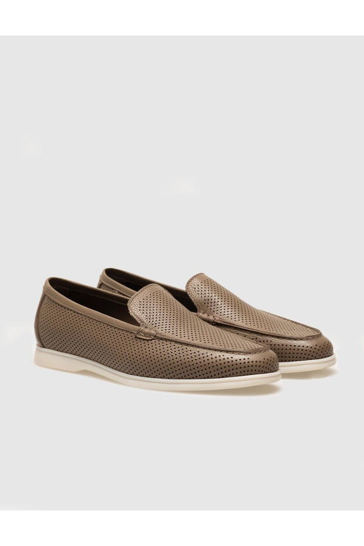 Cabani Shoes Mocassins pour hommes en cuir véritable vison - Vison
