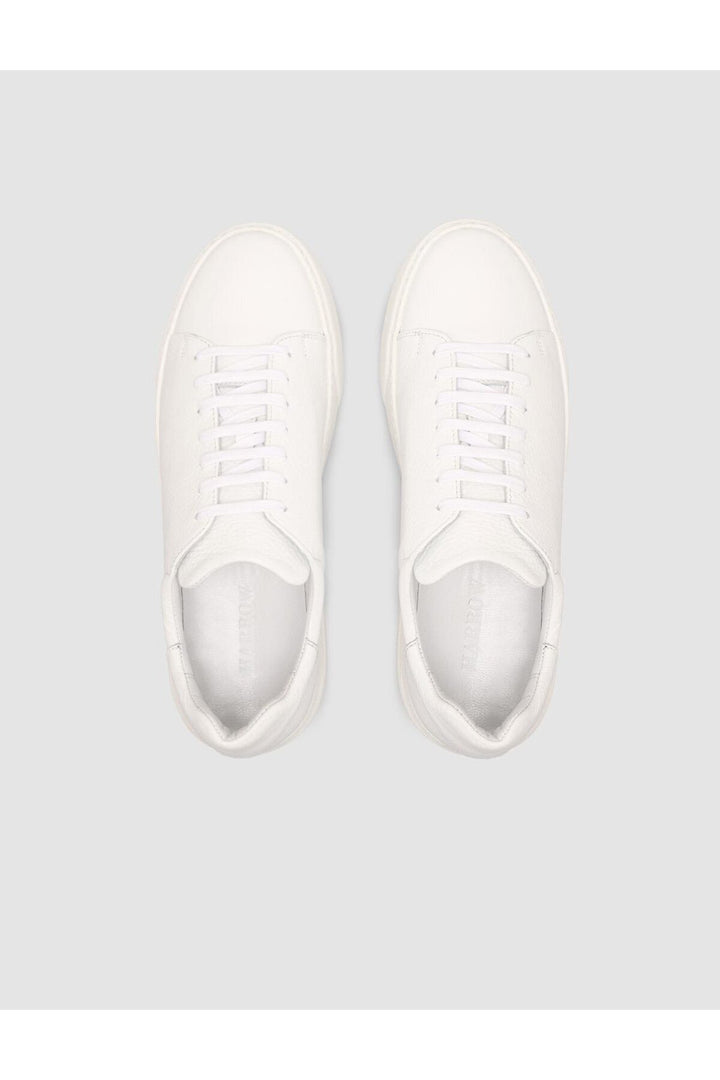 Cabani Shoes %100 Cuir véritable Baskets blanches pour hommes - Blanc
