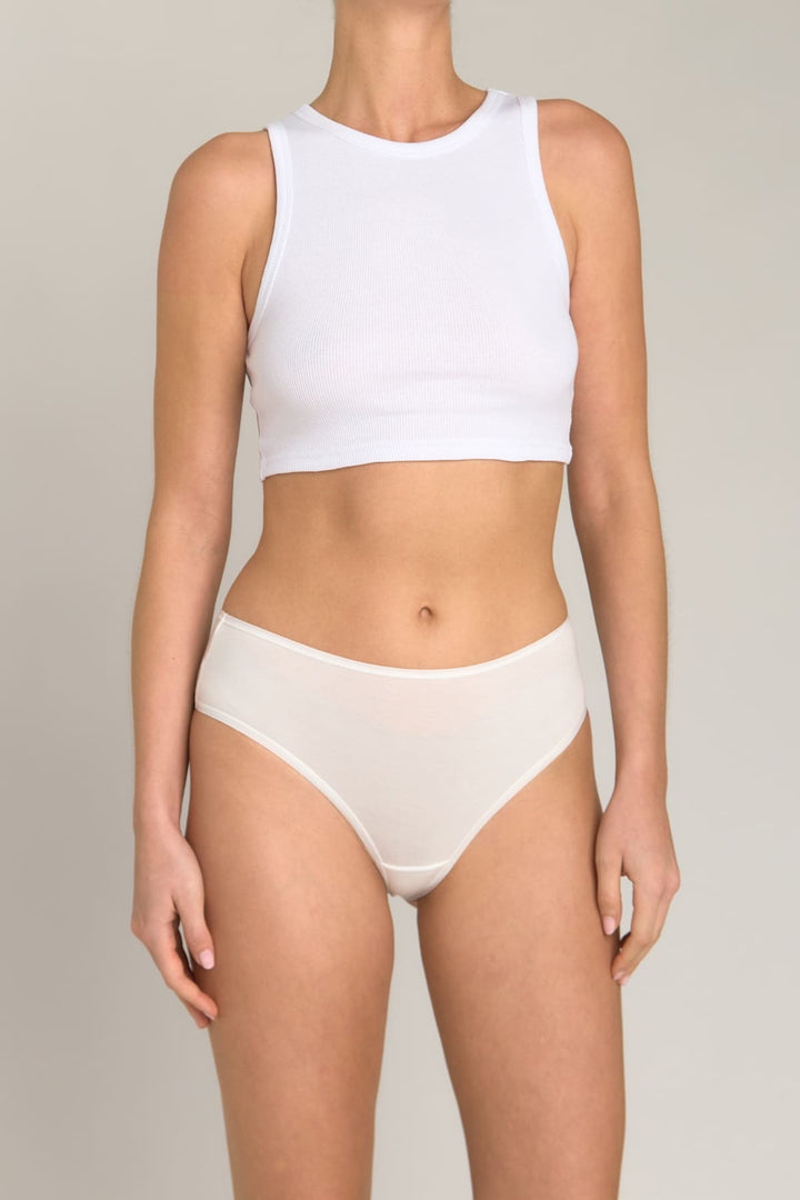 Lovely Things Culotte coquine Daisy Micro Modal - Écru