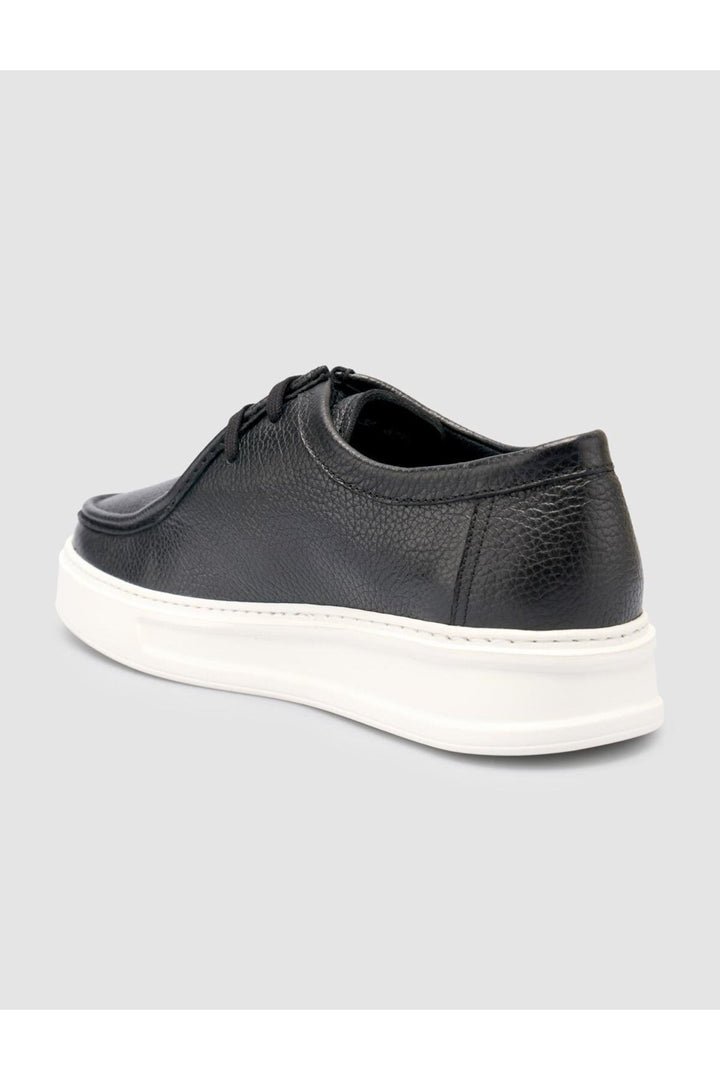 Cabani Shoes Chaussures de ville pour hommes en cuir véritable noir 100% - Noir