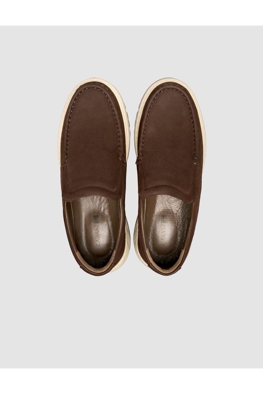 Cabani Shoes Chaussures Loafer pour hommes en cuir véritable marron - Multicolore