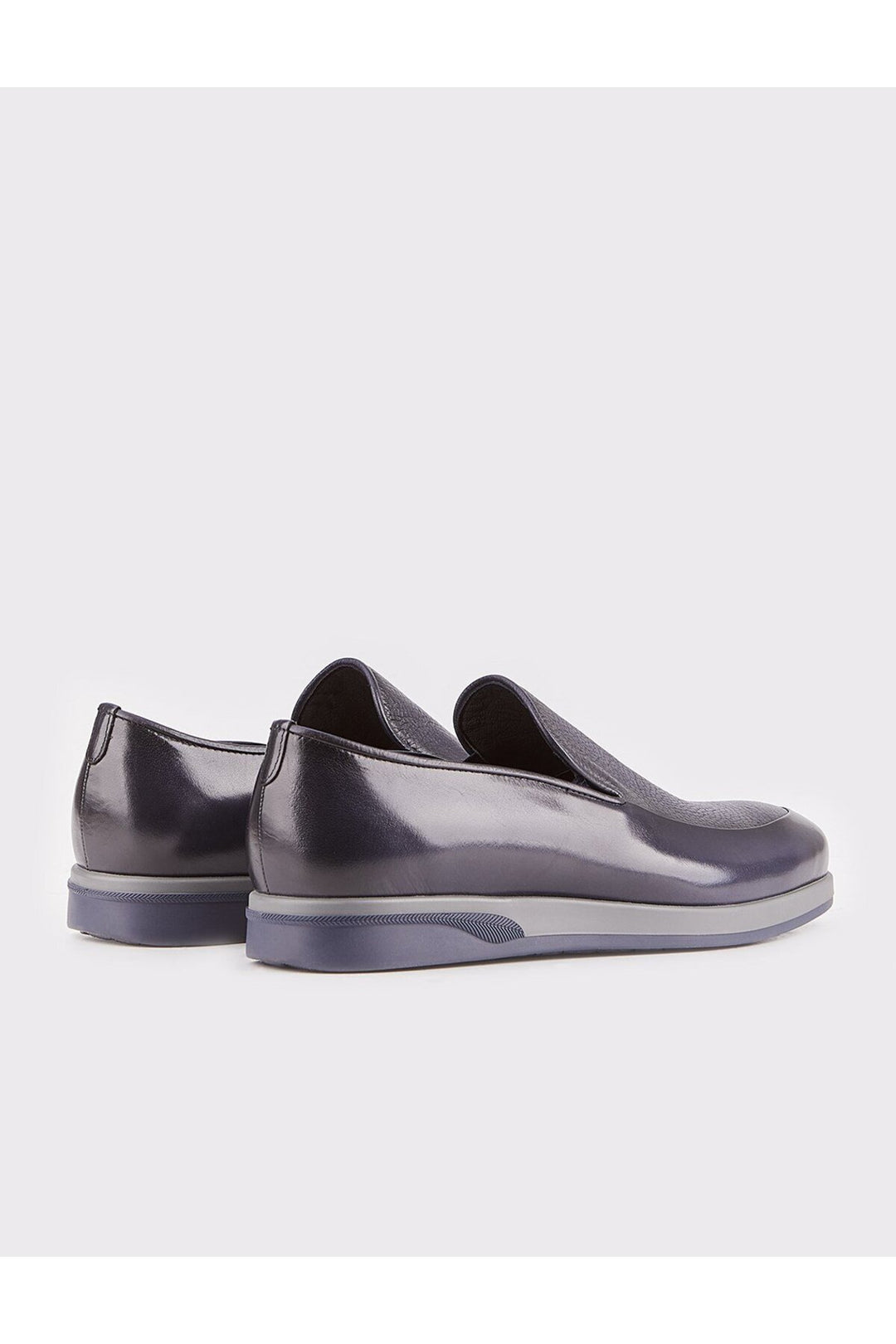 Cabani Shoes Chaussures classiques pour hommes en cuir véritable, design spécial, bleu marine. - Multicolore