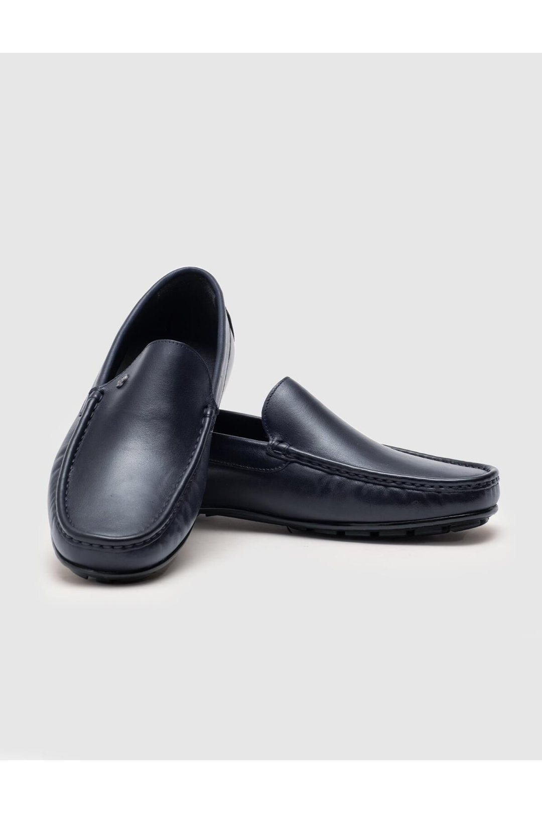 Cabani Shoes Mocassins pour hommes en cuir véritable bleu marine - Bleu marine