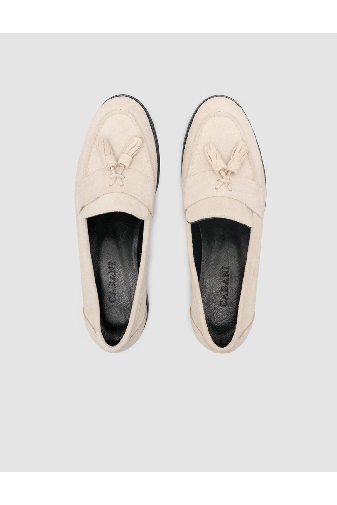 Cabani Shoes %100 Cuir véritable Mocassins en suède beige pour femmes - Beige