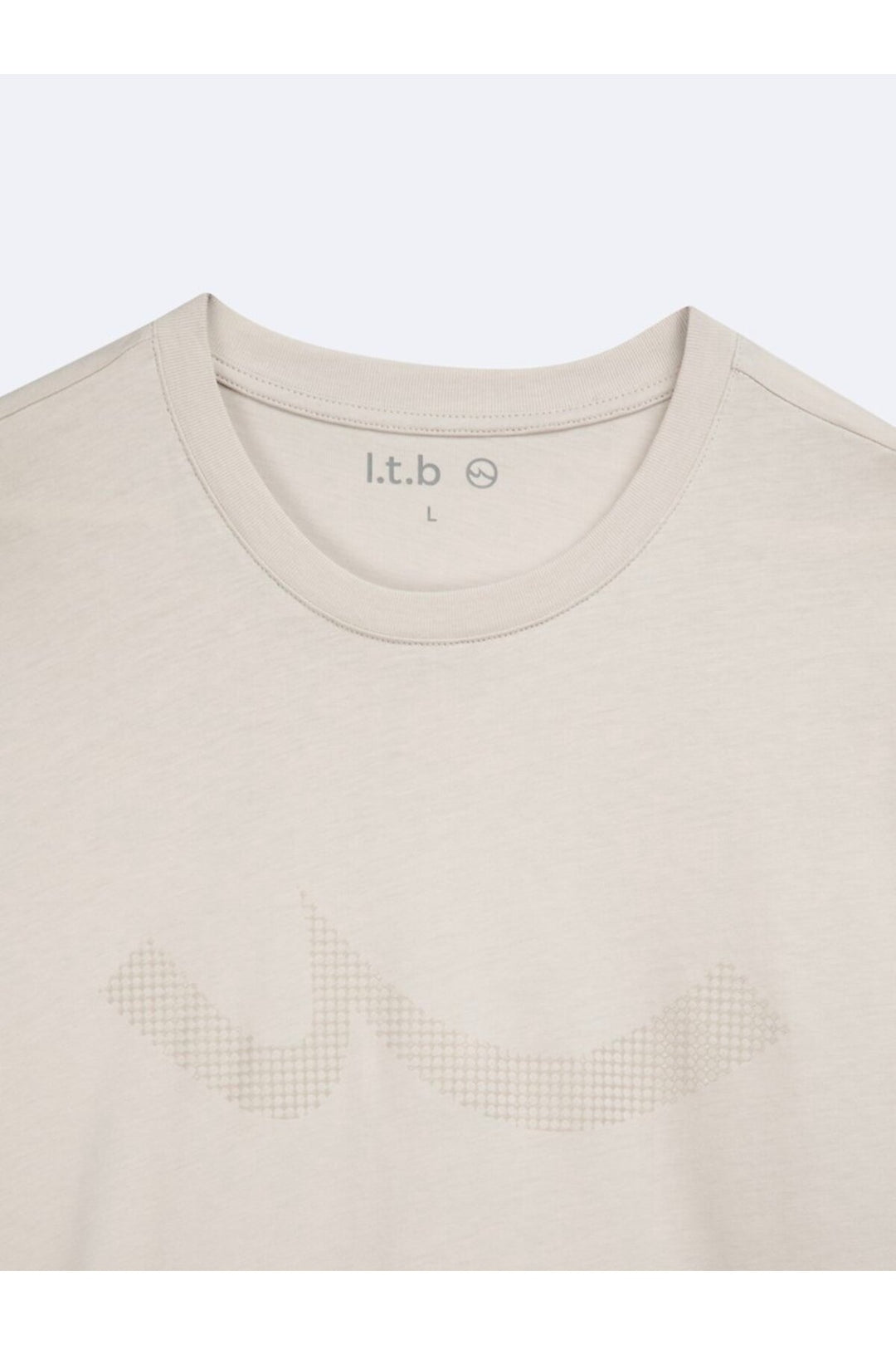 LTB T-shirt beige avec logo en silicone - Gris