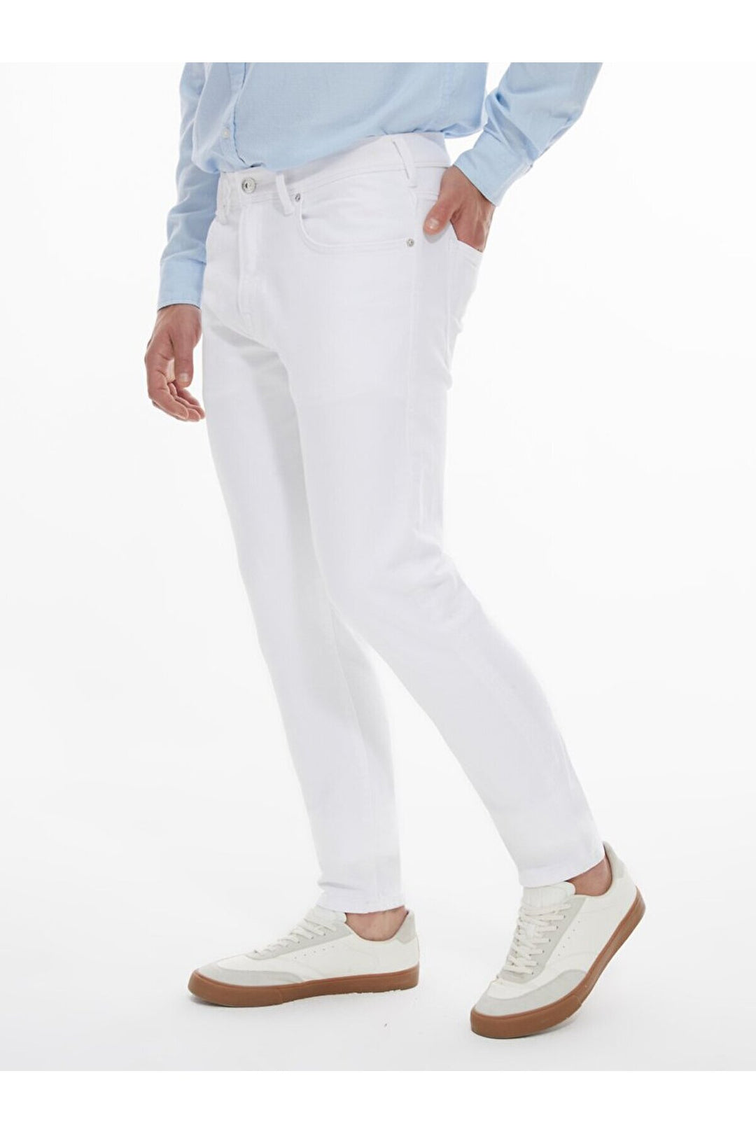 LTB Jean taille moyenne à jambes serrées Dıego X Y - Blanc