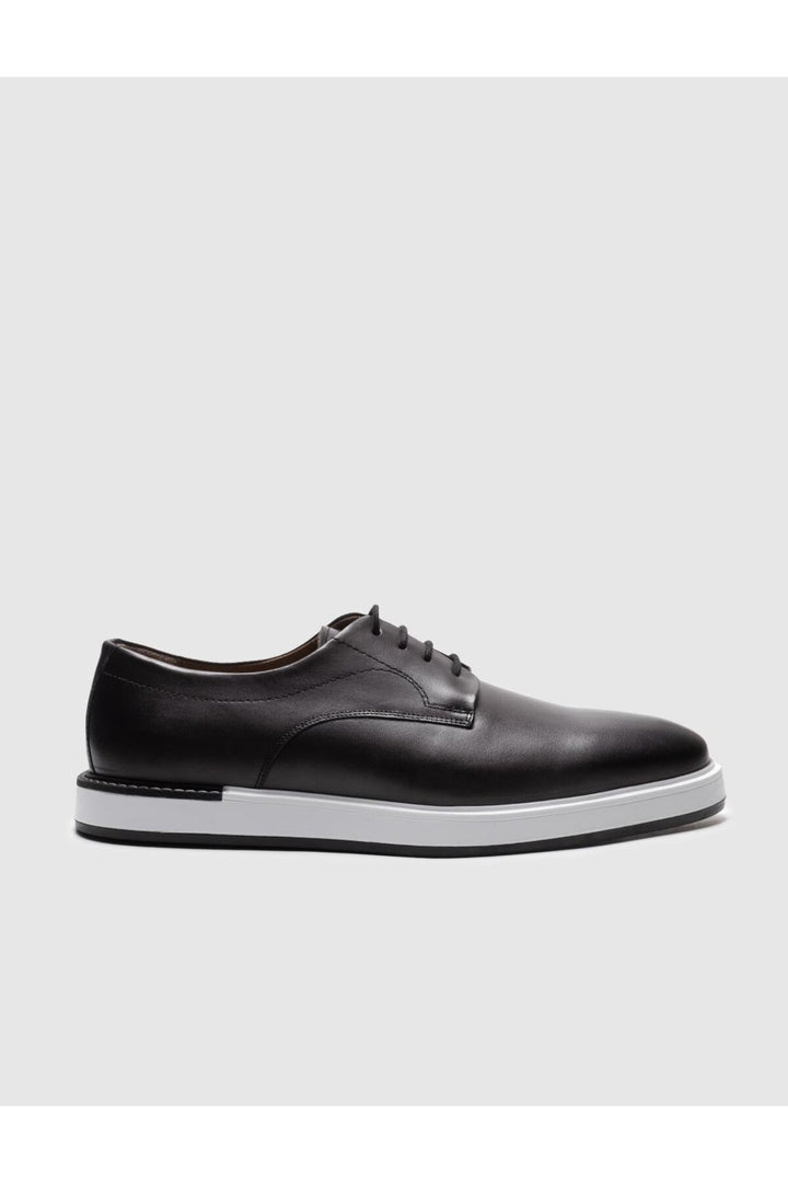 Cabani Shoes Chaussures de ville pour hommes en cuir véritable gris à lacets - Gris