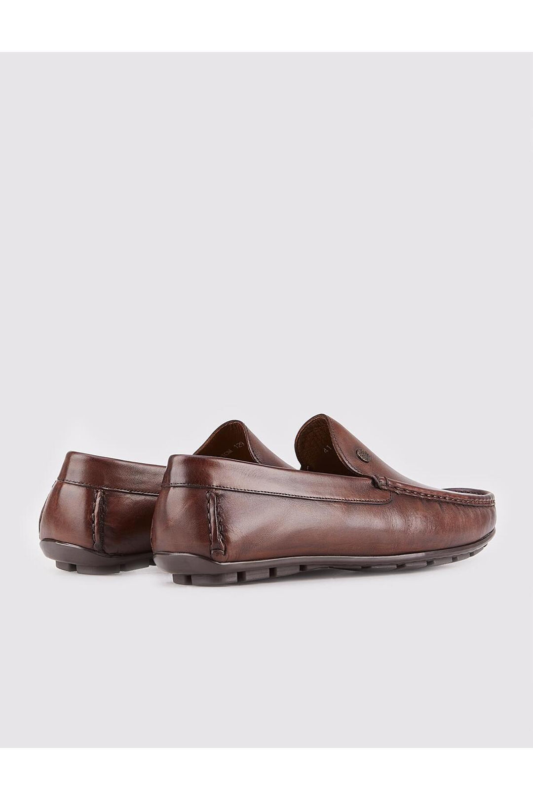 Cabani Shoes Mocassins pour hommes en cuir véritable marron - Marron