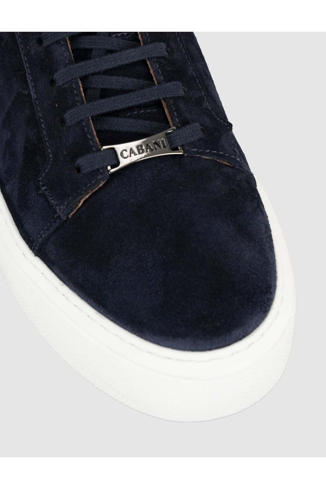 Cabani Shoes Baskets pour hommes en cuir véritable suédé bleu marine - Multicolore