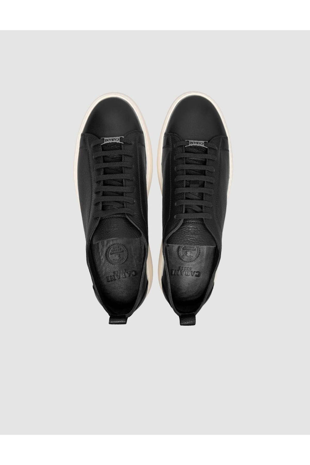 Cabani Shoes Sneaker minimal homme en cuir noir - Multicolore