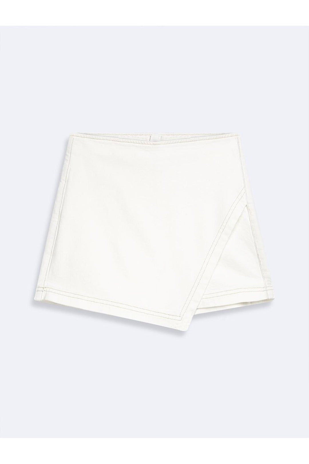 LTB Shara - Jupe short basique en jean bleu avec fermeture éclair au dos