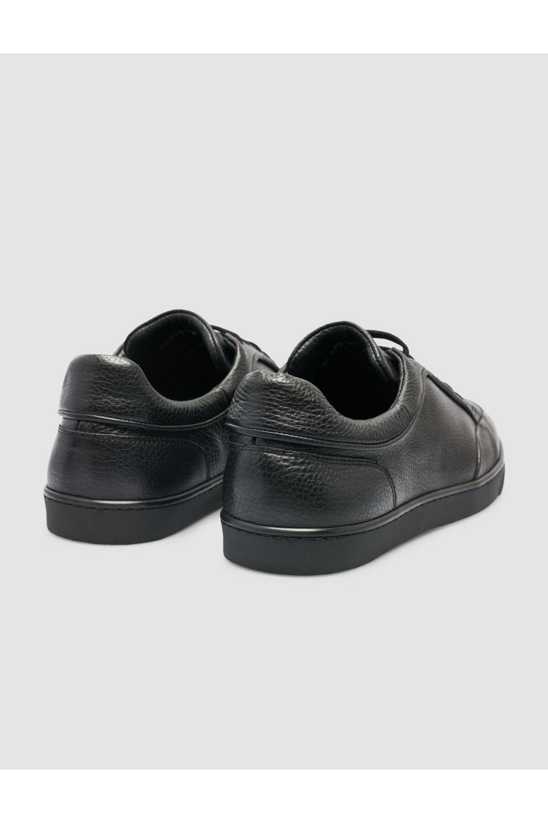 Cabani Shoes Chaussures de sport pour hommes en cuir véritable noir à lacets 100% - Noir
