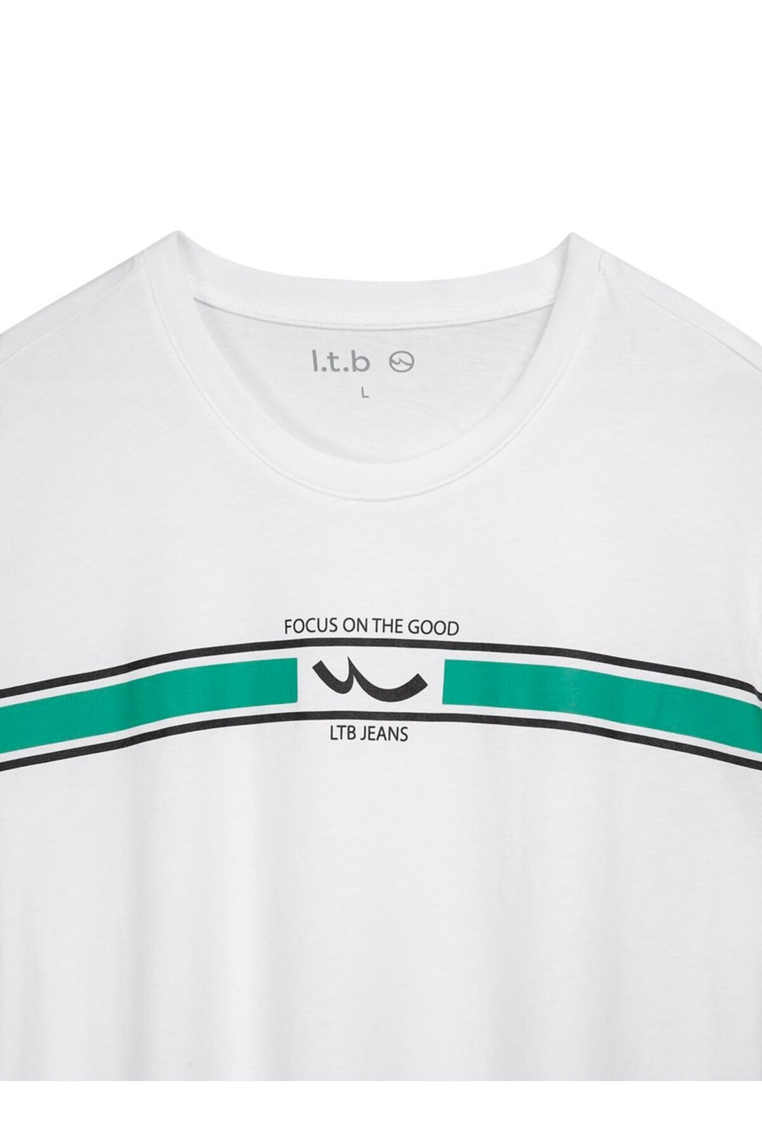 LTB T-shirt blanc avec logo à rayures - Blanc