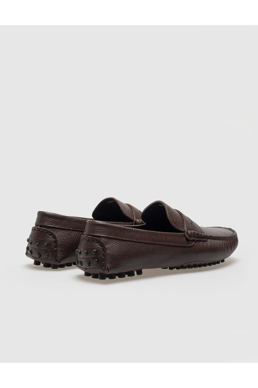Cabani Shoes Mocassins pour hommes en cuir véritable avec ceinture marron - Multicolore