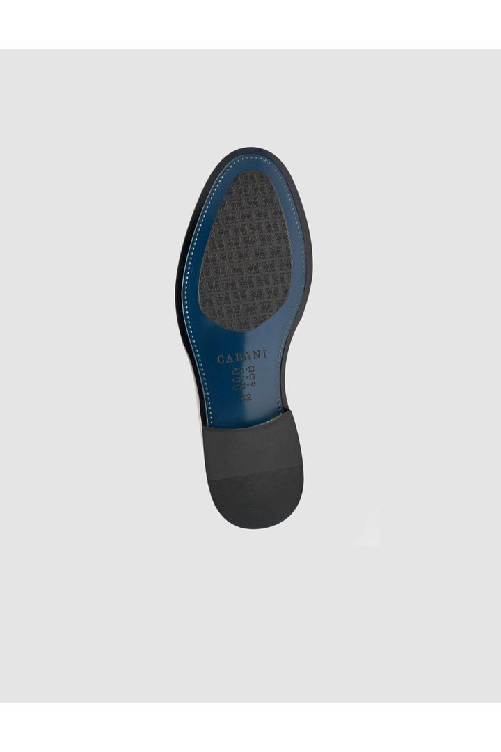Cabani Shoes Chaussures classiques brogue en cuir véritable noires pour hommes - Noir