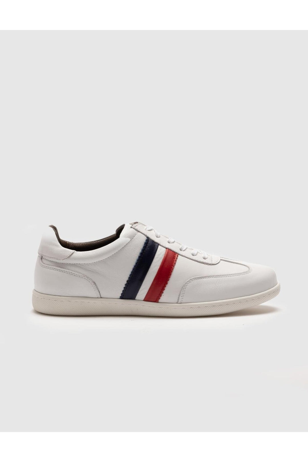 Cabani Shoes Chaussures de sport pour hommes en cuir véritable blanches à lacets - Blanc