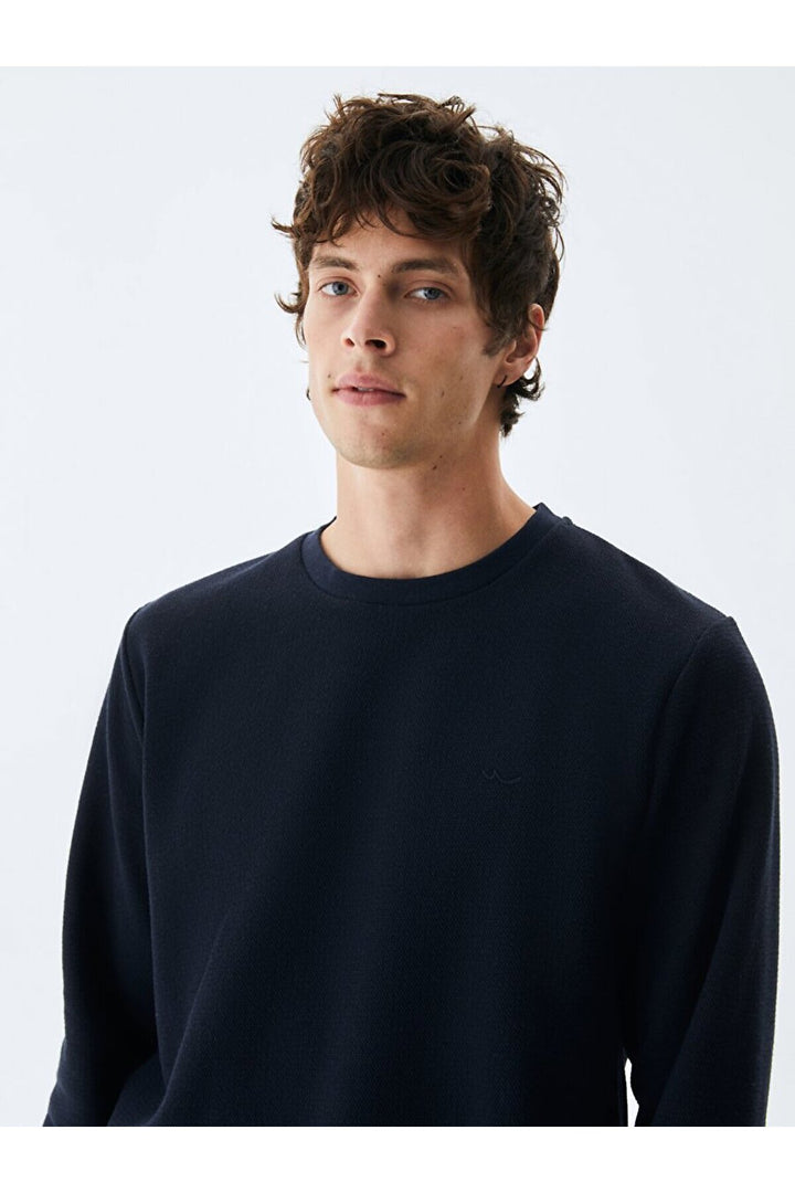LTB Sweat ras du cou bleu marine