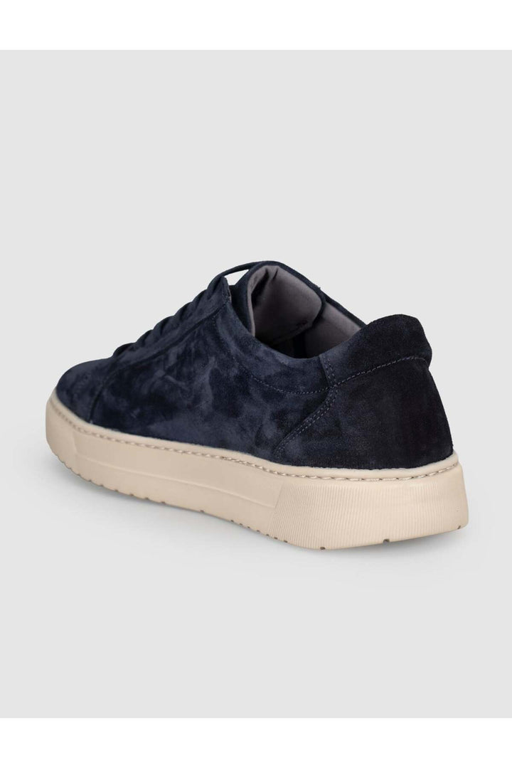 Cabani Shoes Bleu marine Suède Cuir véritable Chaussures de sport décontractées pour hommes - Bleu marine