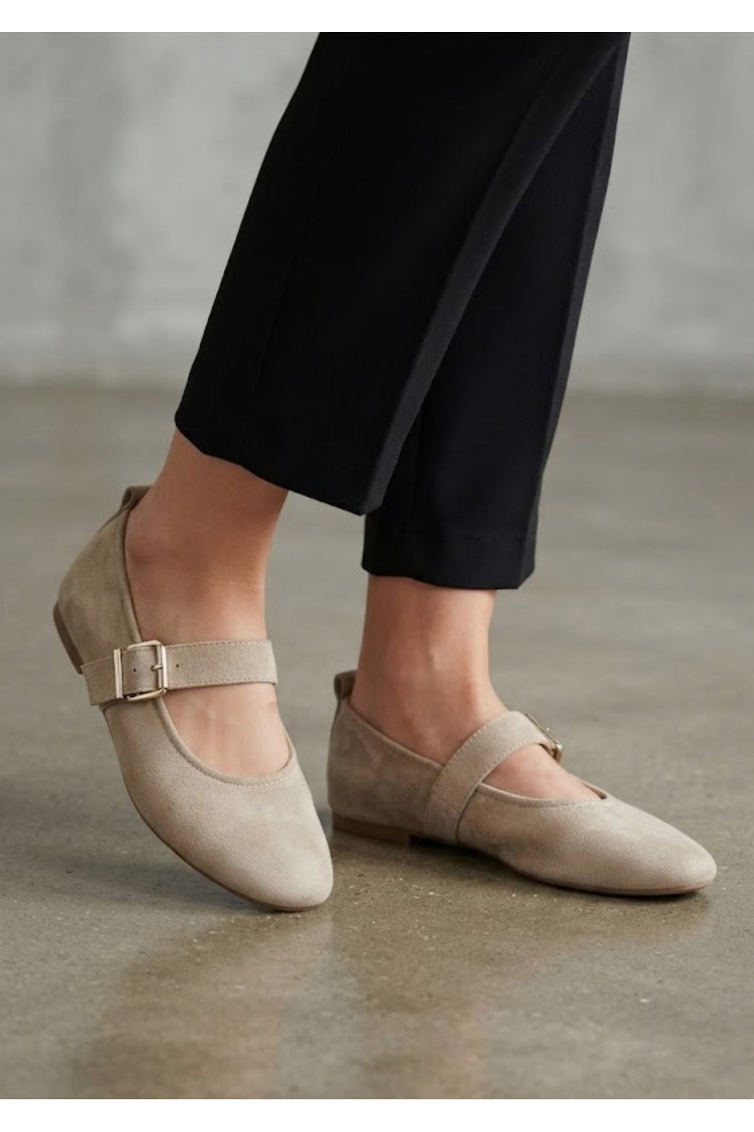 Wavelys NOREL Ballerines en cuir suédé véritable Beige - Beige