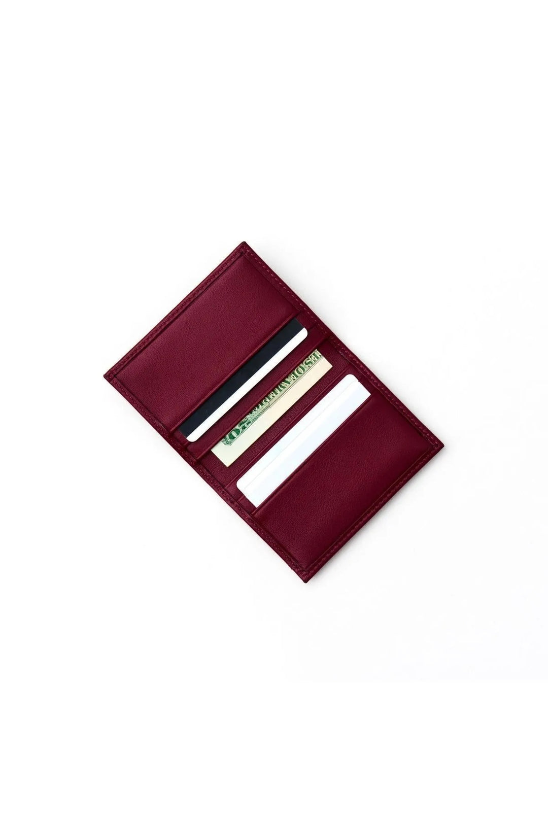 helmbrook Portefeuille en cuir véritable pour homme multi-baie protégé par RFID Townsend Burgundy avec porte-cartes
