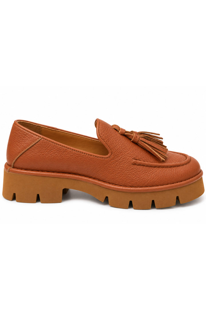 Wavelys ZAYN Chaussures Loafers Élégantes en Cuir Suédé Véritable pour Femmes - Orange