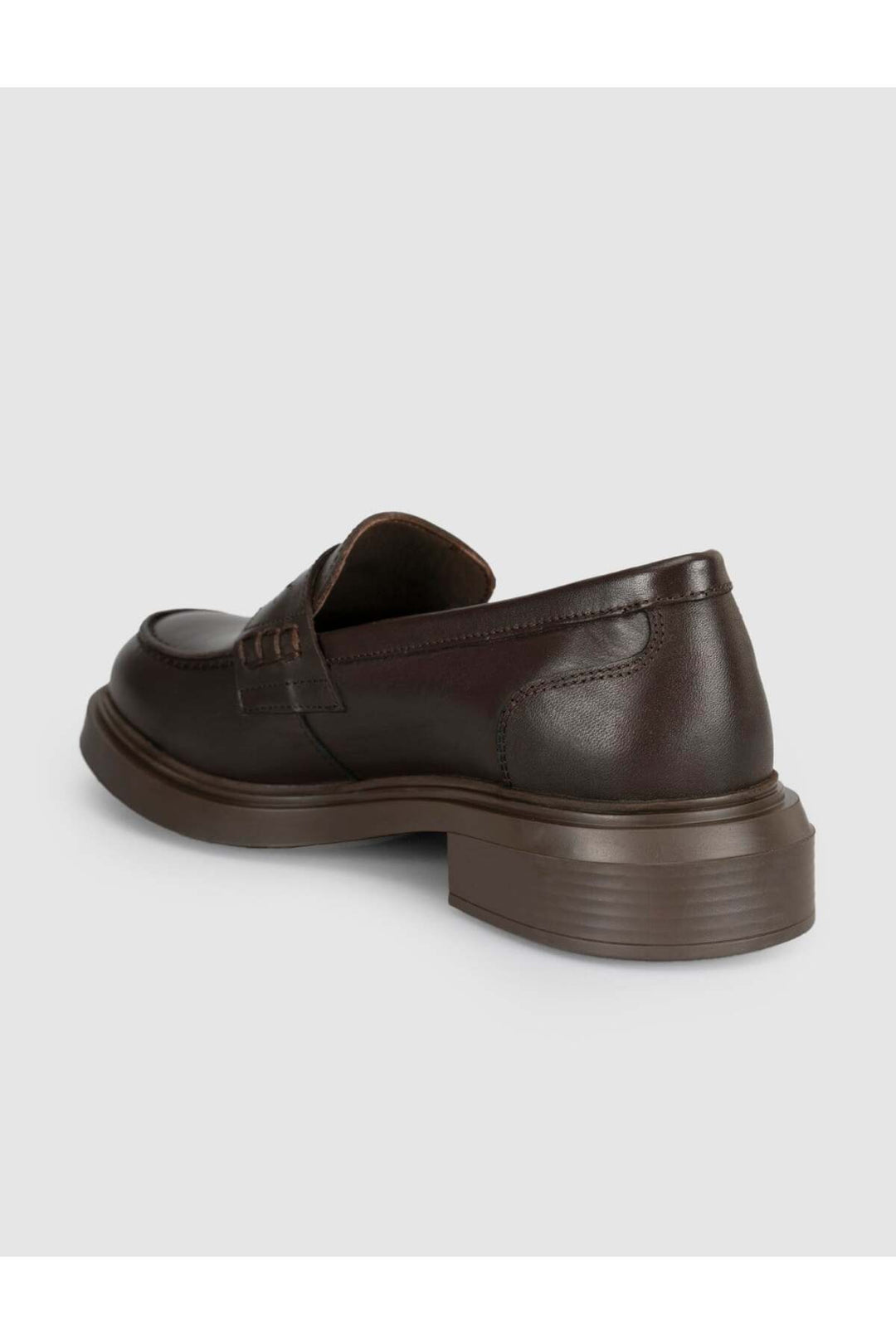 Cabani Shoes Chaussures Loafer pour femmes en cuir véritable à semelle épaisse marron - Multicolore