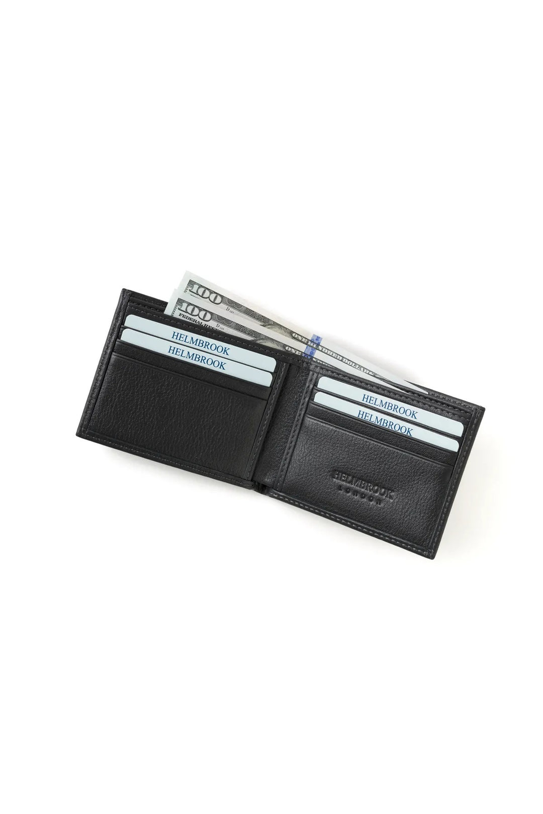helmbrook Portefeuille en cuir véritable pour homme Multi-Bay RFID Protected Dean Grey