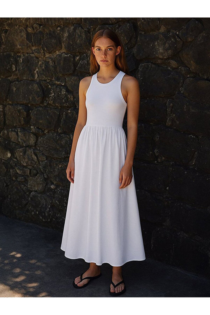 LTB Robe crème à bretelles Basıc
