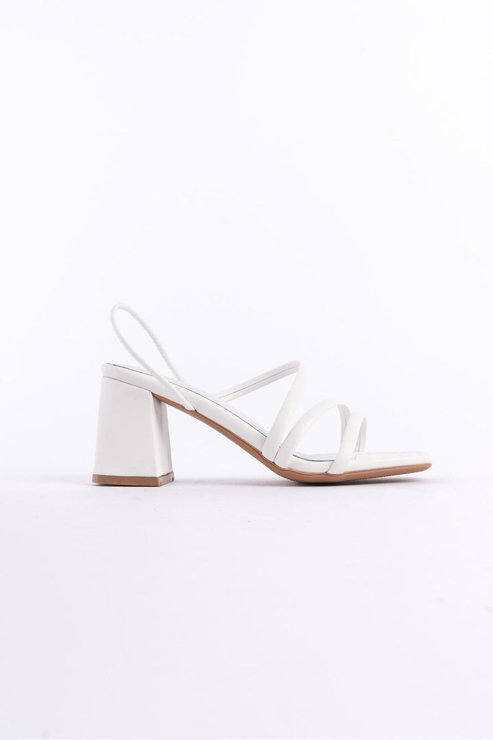 Wavelys Sandales ou tongs à lanières amovibles, doublure en cuir véritable, sandales pour femmes - Blanc