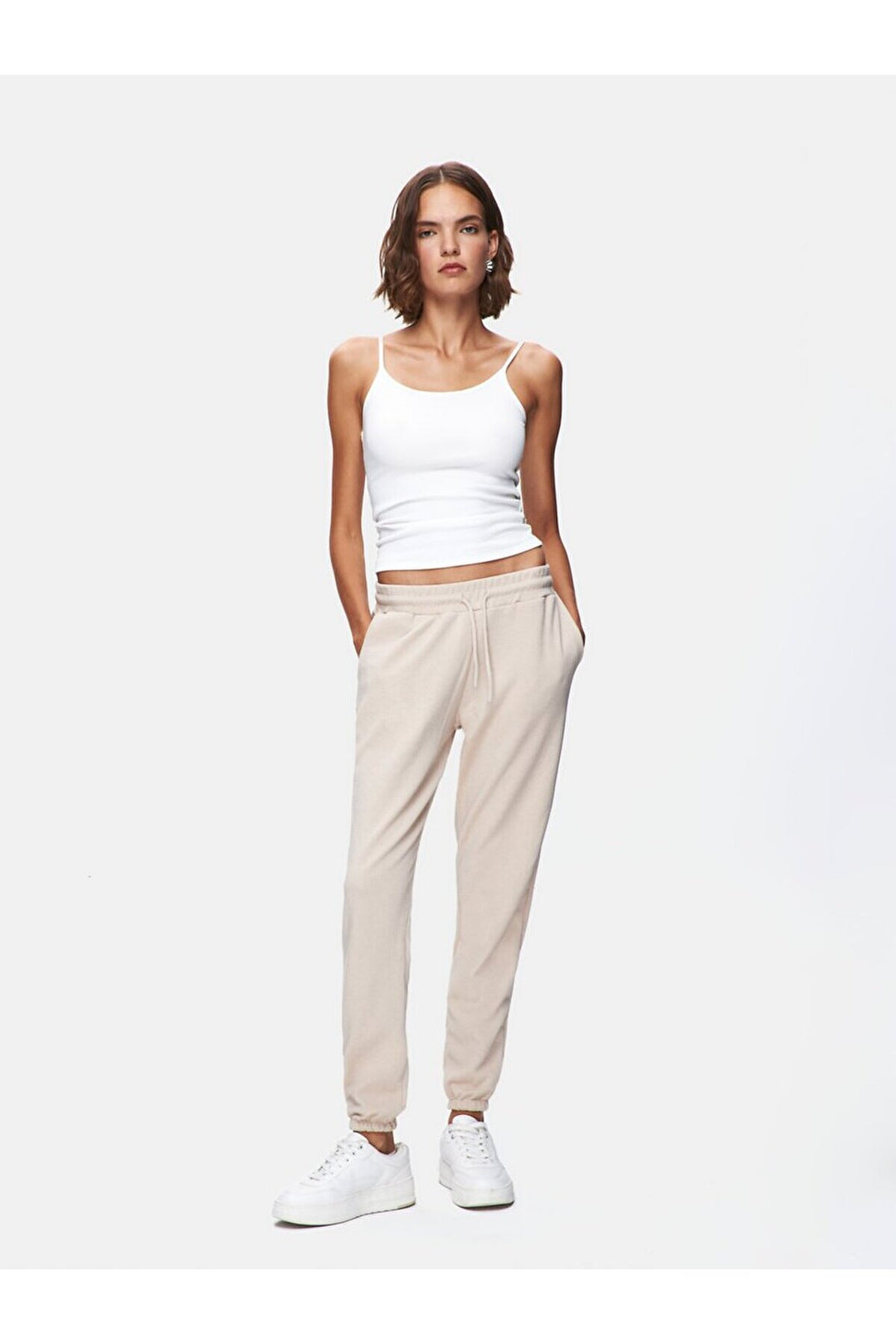 LTB Pantalon de jogging droit coupe régulière beige - Beige_2529