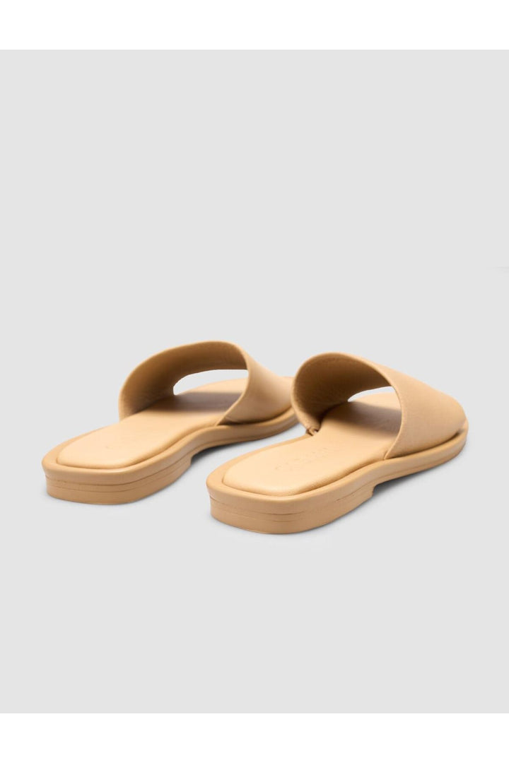Cabani Shoes %100 Cuir véritable Chaussons femme Beige - Multicolore