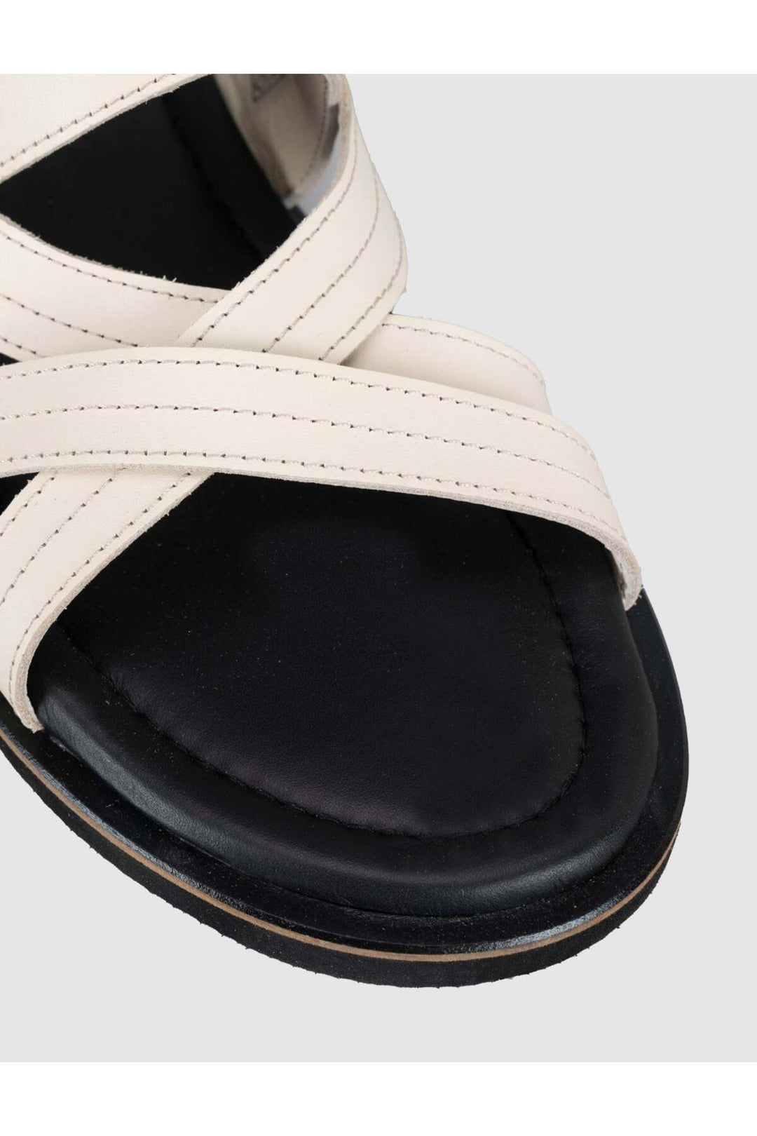 Cabani Shoes Sandale quotidienne pour homme en cuir véritable beige - Multicolore