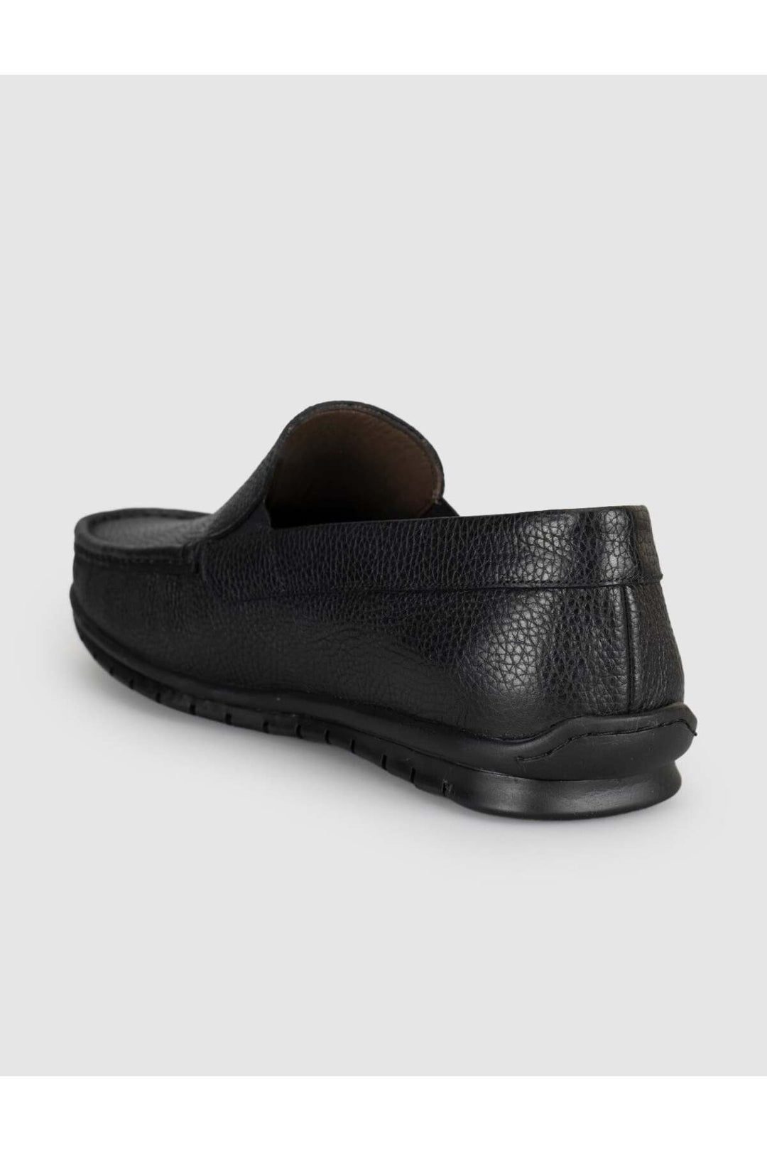 Cabani Shoes Chaussures Loafer pour homme en cuir véritable noir avec détails de couture. - Multicolore
