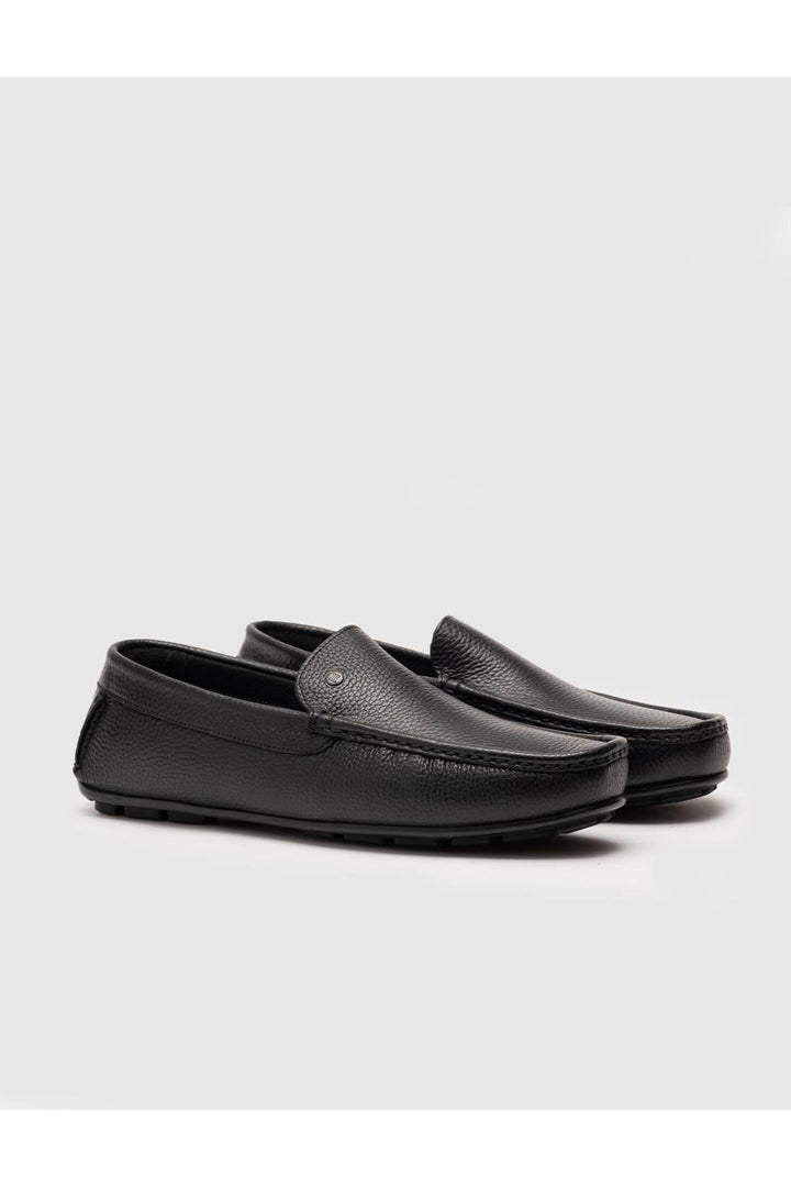Cabani Shoes Mocassin homme en cuir véritable noir - Noir