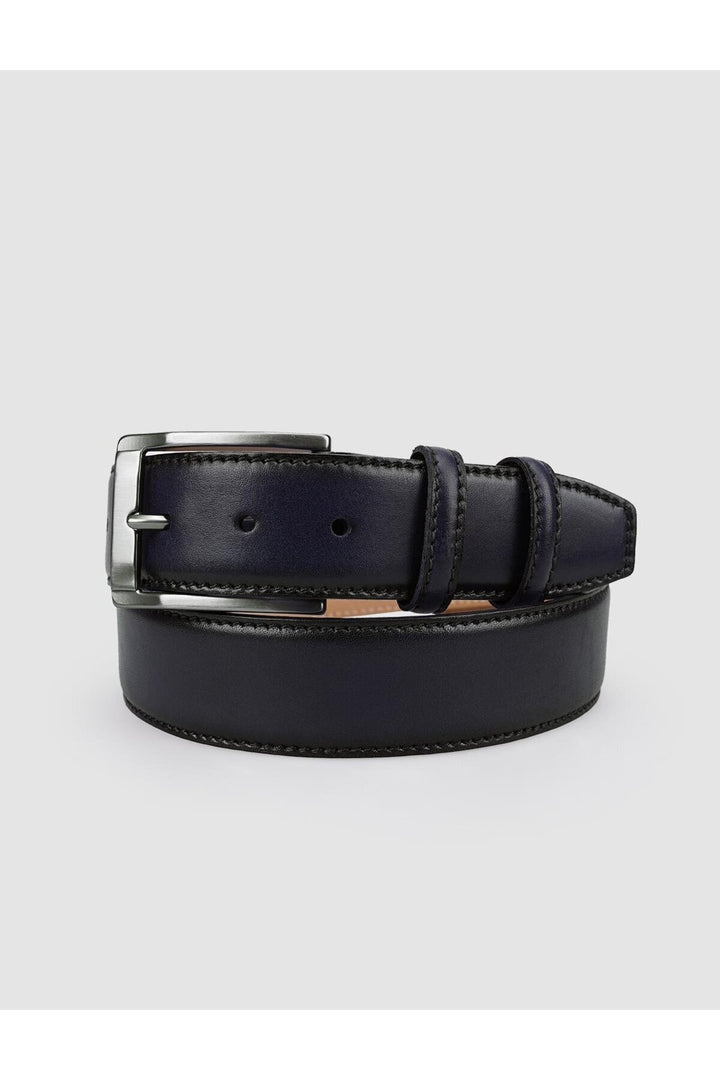 Cabani Shoes %100 Cuir Véritable Ceinture Quotidienne pour Homme Bleu marine 4 cm - Bleu marine