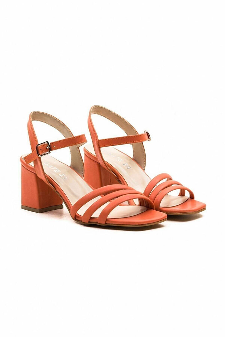 Wavelys Chaussures à talons avec bande pour femmes Luis Gate - Orange