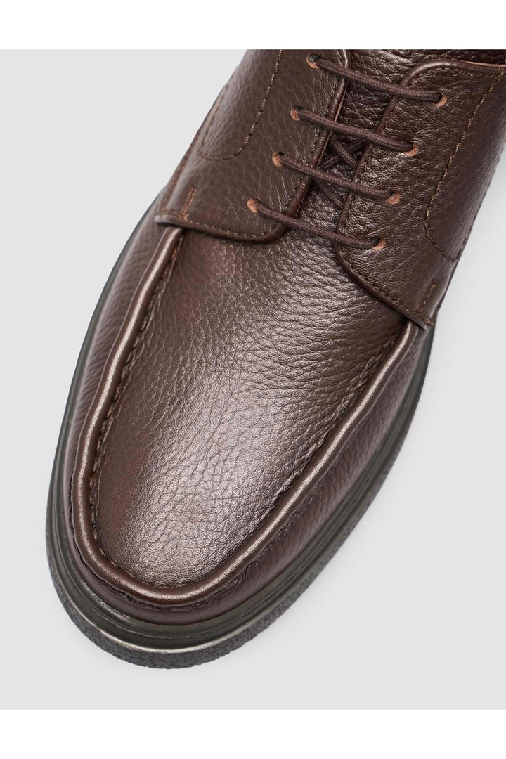 Cabani Shoes Chaussures décontractées pour hommes en cuir véritable marron d'hiver - Marron