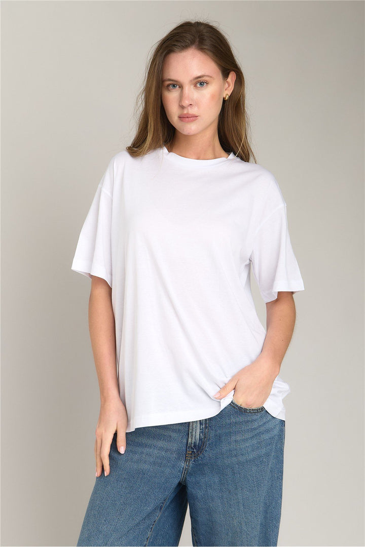 Lovely Things Hauts de pyjama basiques oversize INA - Blanc