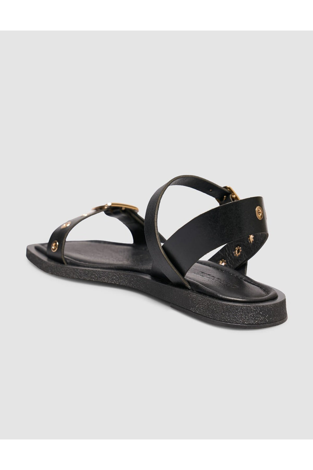 Cabani Shoes Sandales pour femmes en cuir véritable avec boucle noire - Multicolore