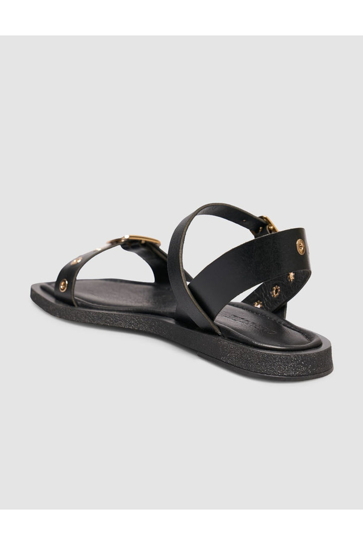Cabani Shoes Sandales pour femmes en cuir véritable avec boucle noire - Multicolore