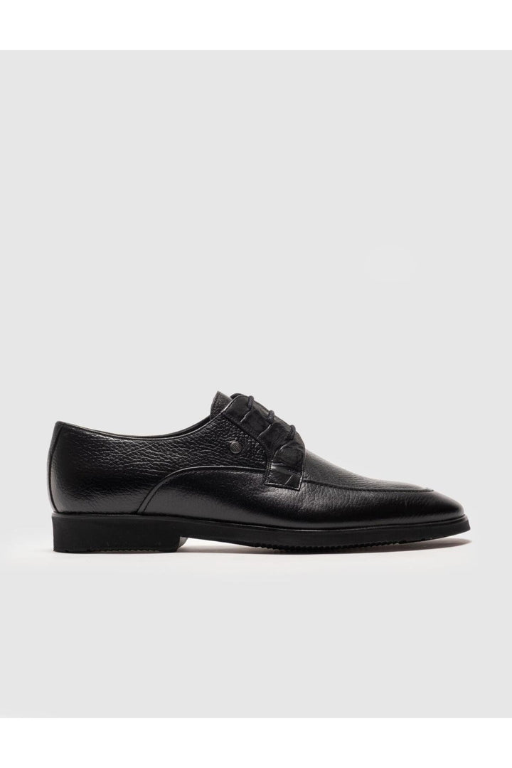 Cabani Shoes Chaussures classiques pour hommes en cuir véritable noires à lacets - Multicolore