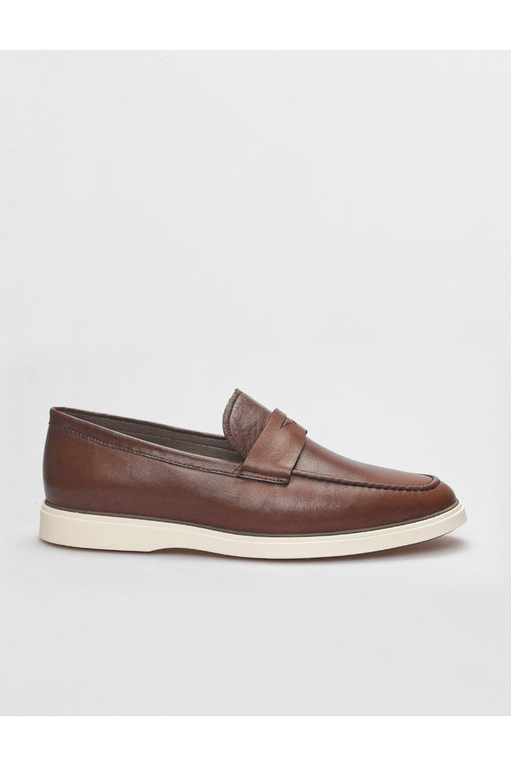 Cabani Shoes Chaussures décontractées pour hommes en cuir véritable couleur tabac - Tabac