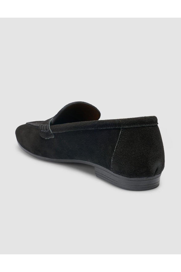 Cabani Shoes %100 Cuir véritable Suède Noir Mocassins Femme - Noir