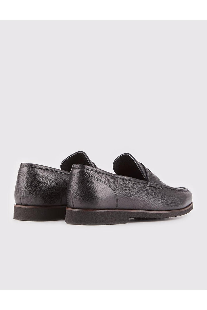 Cabani Shoes Chaussures décontractées noires pour hommes en cuir véritable avec semelle en EVA. - Noir