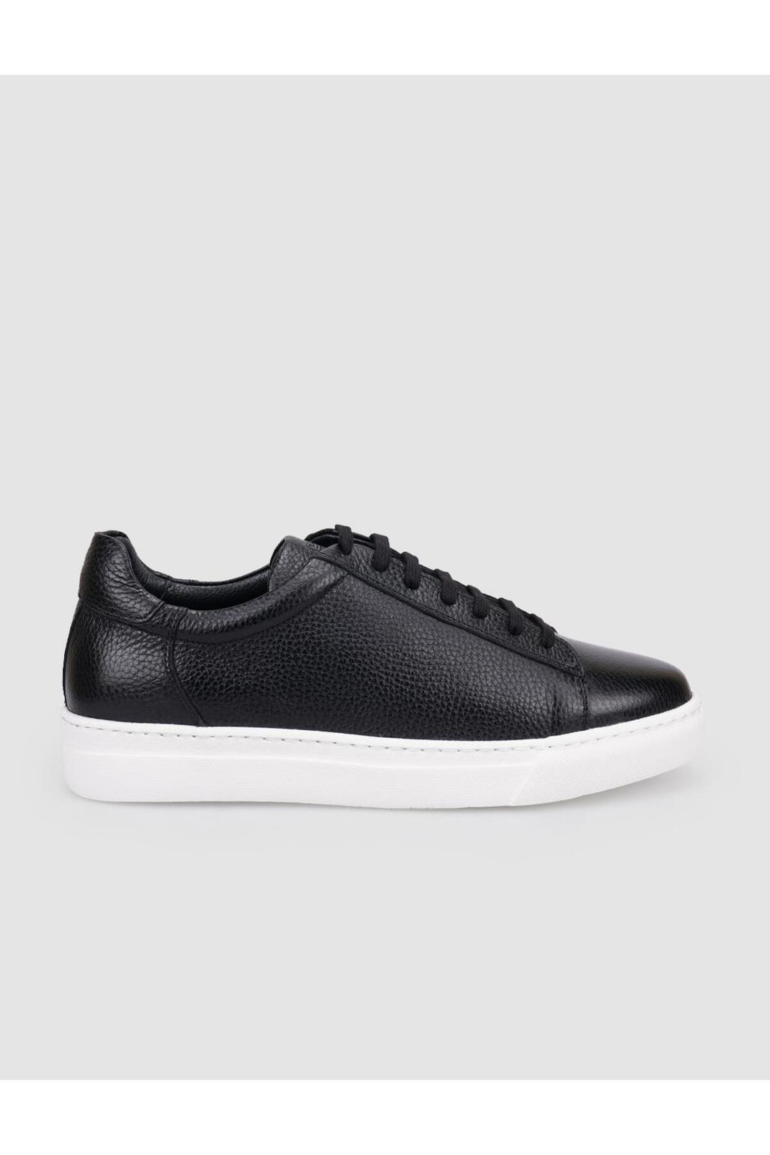 Cabani Shoes Chaussures de sport pour hommes en cuir véritable noir à lacets 100% - Noir