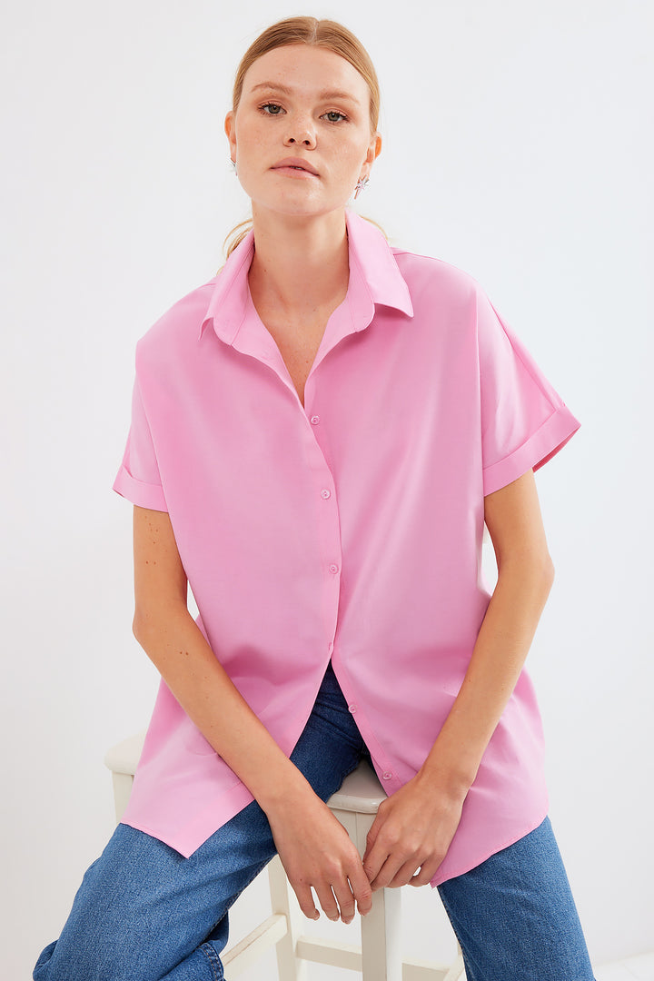 Bigdart Chemise Oversize à Manches Courtes 20120 - Rose