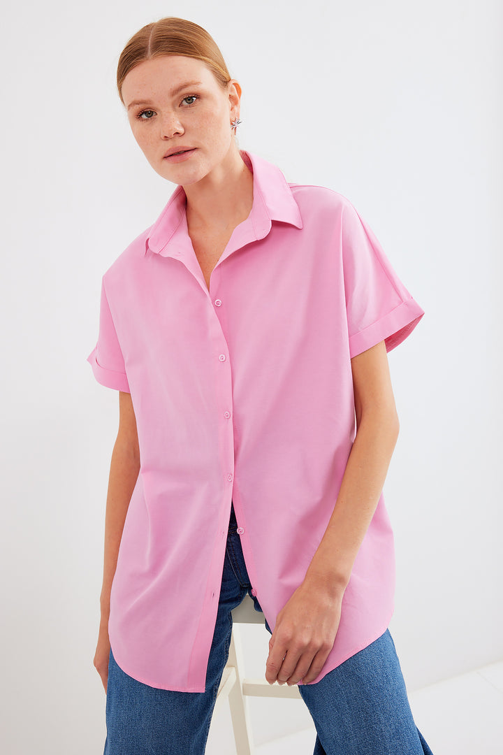 Bigdart Chemise Oversize à Manches Courtes 20120 - Rose