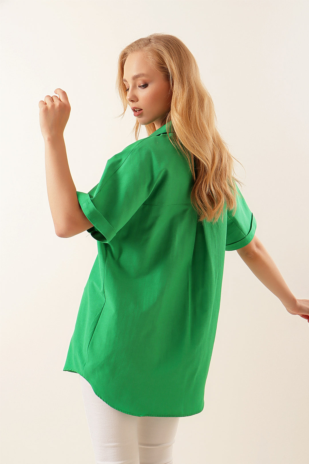 Bigdart 20120 Chemise Oversize à Manches Courtes - Vert